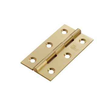Product photograph of Solid Drawn Brass Butt Hinges Brass