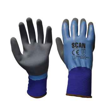 Image of Scan Double Latex Waterproof Gloves Size 9