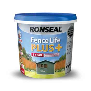 Product photograph of RONSEAL FENCE LIFE PLUS 5LTR 